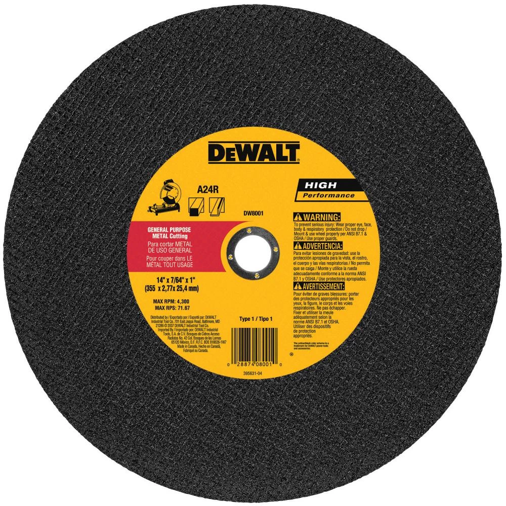 Best deal 🛒 DEWALT Abrasive Wheels Aluminum Oxide 14-in Chop Saw Blade 🌟