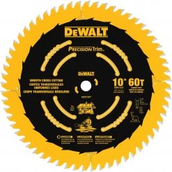 Deals ❤️ DEWALT Circular Saw Blades Precision Trim 10-in 60-Tooth Carbide Miter/Table Saw Blade 👏