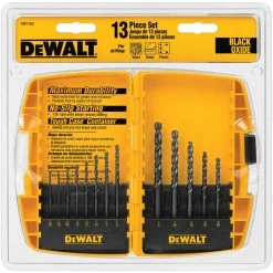 New 🎁 DEWALT Twist Drill Bits 13-Piece Assorted x Set Black Oxide 🧥 Coated Hss Twist Drill Bit Set 🥰