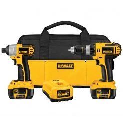 Promo 🤩 DEWALT Power Tool Combo Kits 2-Tool 18-Volt Power Tool Combo Kit with Soft Case (2-Batteries and charger Included) ⭐