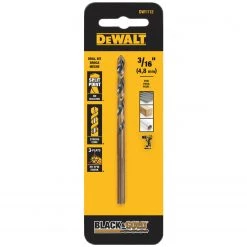Coupon 🎁 DEWALT Twist Drill Bits Black and Gold 3/16-in 3-9/16-in Black and Gold 🧥 Coated HSS Twist Drill Bit ⭐