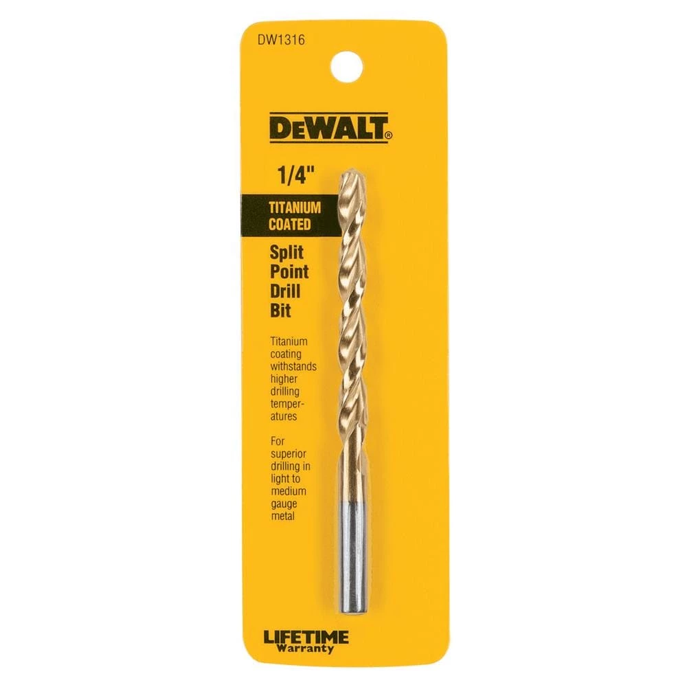 Flash Sale 🛒 DEWALT Twist Drill Bits 1/4-in 5-7/8-in Titanium Twist Drill Bit 🔥