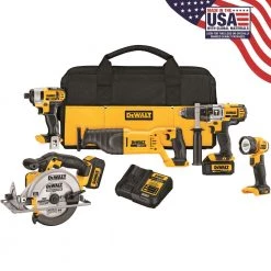 Buy 😉 DEWALT Power Tool Combo Kits 5-Tool 20-Volt Max Power Tool Combo Kit with Soft Case (2-Batteries and charger Included) ✔️