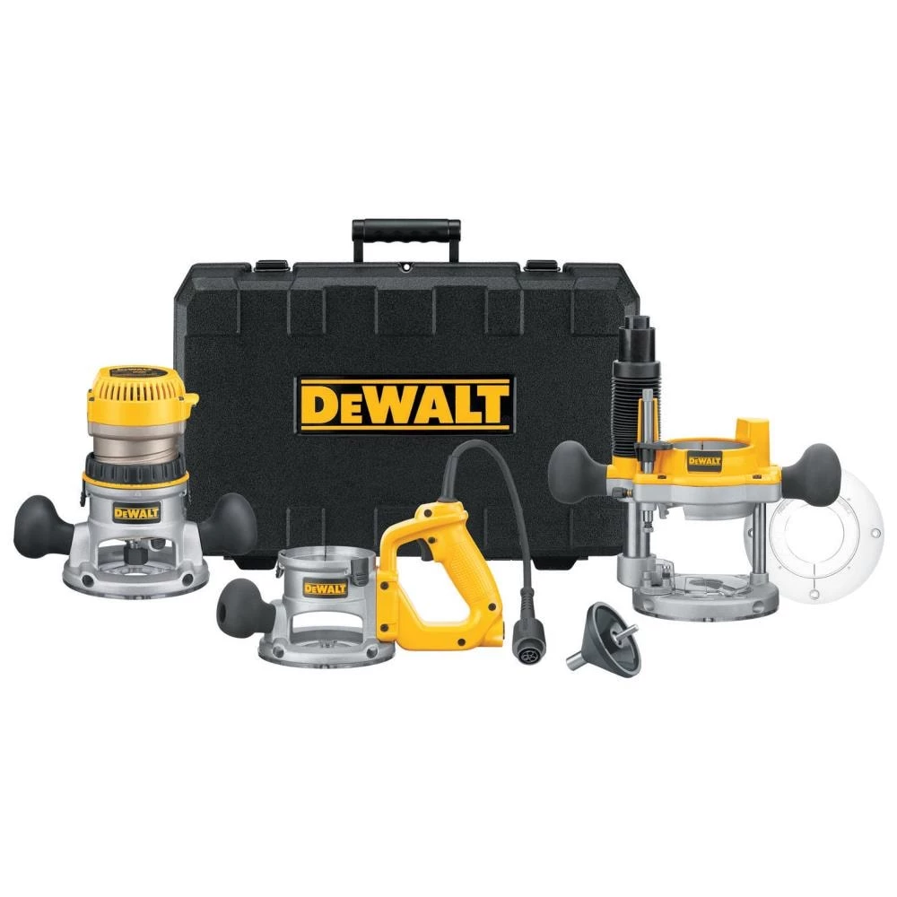 Brand new 🤩 DEWALT Routers 1/4-in 2.25-HP Variable Speed Combo Fixed/Plunge Corded Router Case 💯