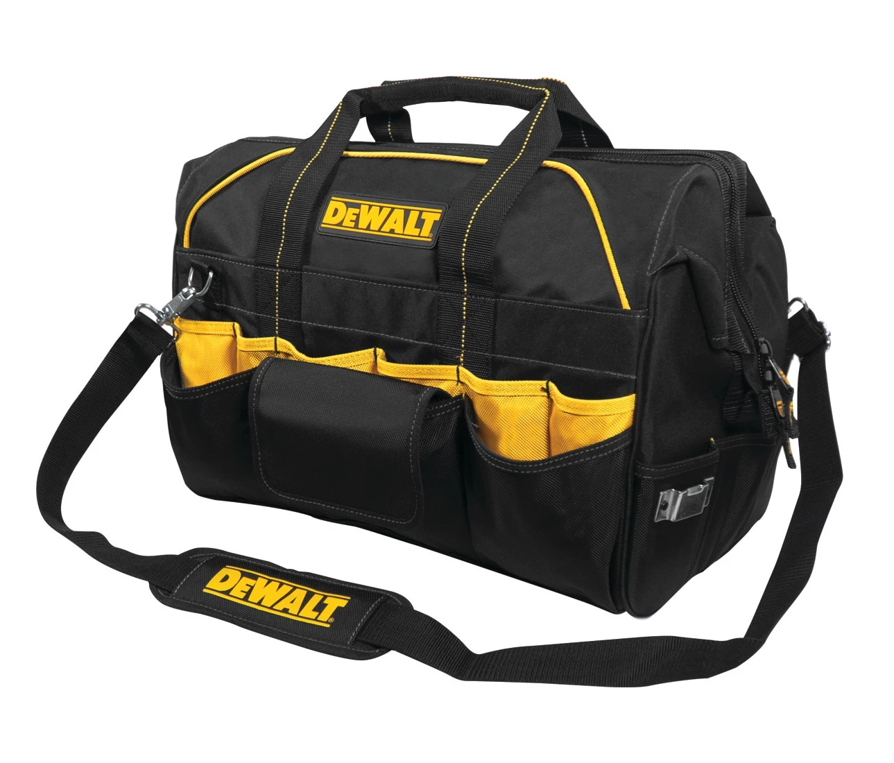 Brand new ๐ฏ DEWALT Tool Bags Black and Yellow Polyester 18-in Zippered Tool Bag ๐