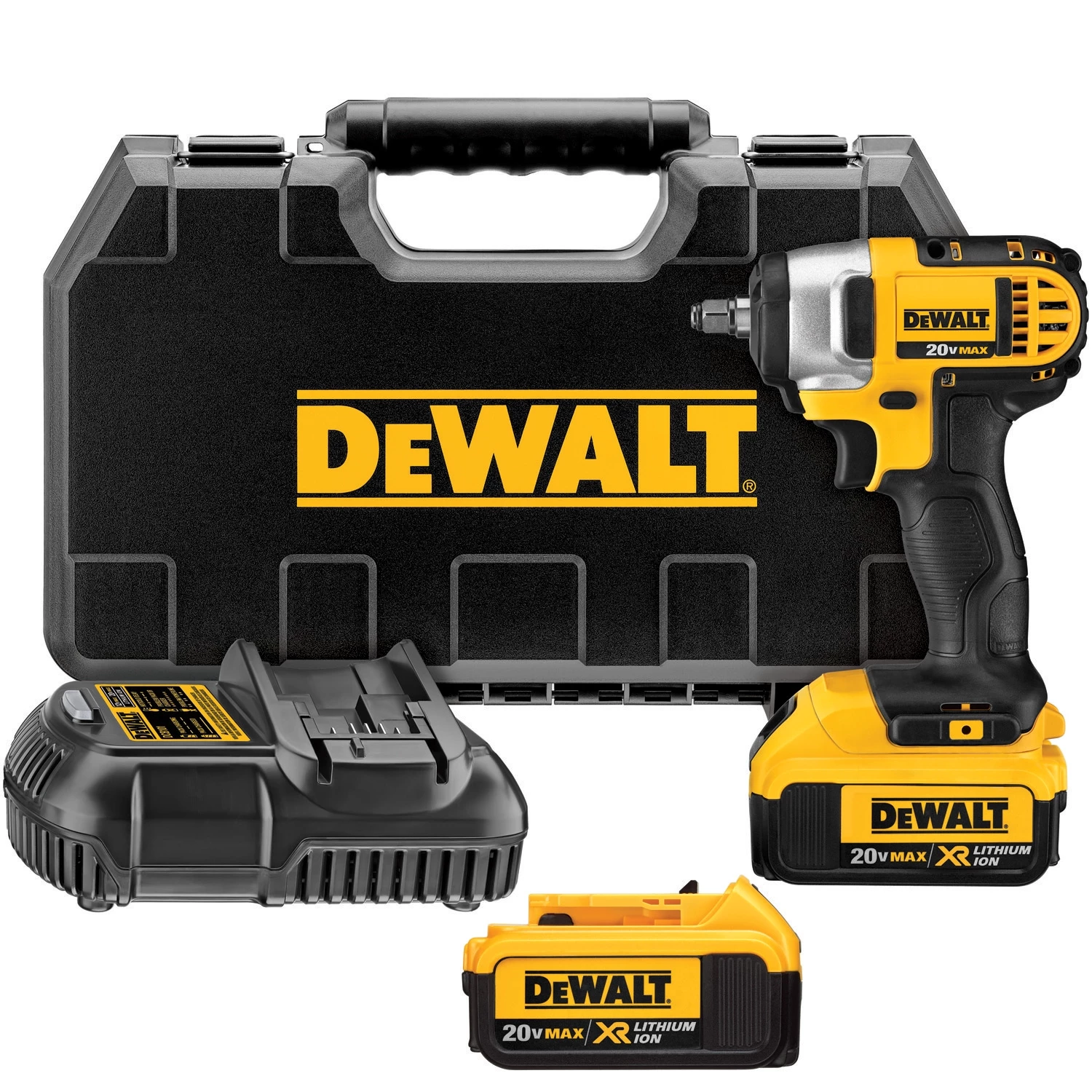 Discount ๐งจ DEWALT Impact ๐ง Wrenches XR 20-volt Max Variable Speed 3/8-in square Drive Cordless Impact ๐ง Wrench (2-Batteries Included) ๐