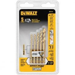 Cheap 🎉 DEWALT Twist Drill Bits 5-Piece Assorted x Set Titanium Twist Drill Bit Set 🌟