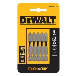 Budget 🧨 DEWALT Screwdriver Bits Tough Grip 2-in #2 Phillips Steel Hex Shank Screwdriver Bit (5-Piece) ✨