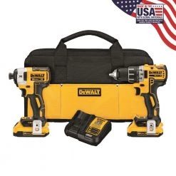 Best Pirce 🔥 DEWALT Power Tool Combo Kits XR 2-Tool 20-Volt Max Brushless Power Tool Combo Kit with Soft Case (2-Batteries and charger Included) 😍