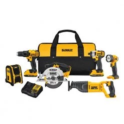 Hot Sale 👏 DEWALT Power Tool Combo Kits 6-Tool 20-Volt Max Power Tool Combo Kit with Soft Case (2-Batteries and charger Included) 👏