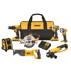 Outlet 🌟 DEWALT Power Tool Combo Kits 7-Tool 20-Volt Max Power Tool Combo Kit with Soft Case (2-Batteries and charger Included) 🎉