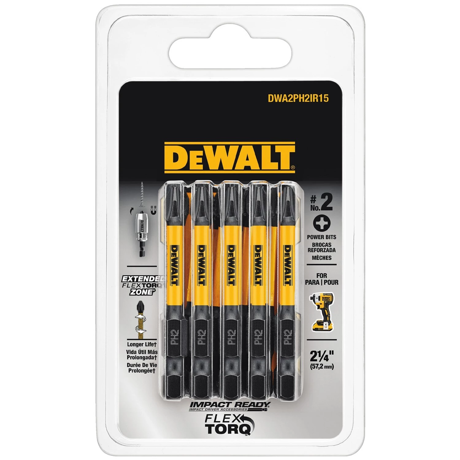 Cheapest 🔔 DEWALT Impact Driver Bits FlexTorq 15-Piece 1/4-in x 2-in Phillips Impact Driver Bit 😍 - Image 2