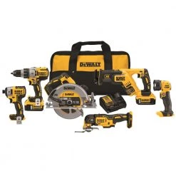 Hot Sale 💯 DEWALT Power Tool Combo Kits XR 6-Tool 20-Volt Max Brushless Power Tool Combo Kit with Soft Case (2-Batteries and charger Included) 😍