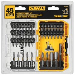 Budget 😀 DEWALT Screwdriver Bits TOUGH GRIP Set Steel Hex Shank Screwdriver Bit Set (45-Piece) 🎉