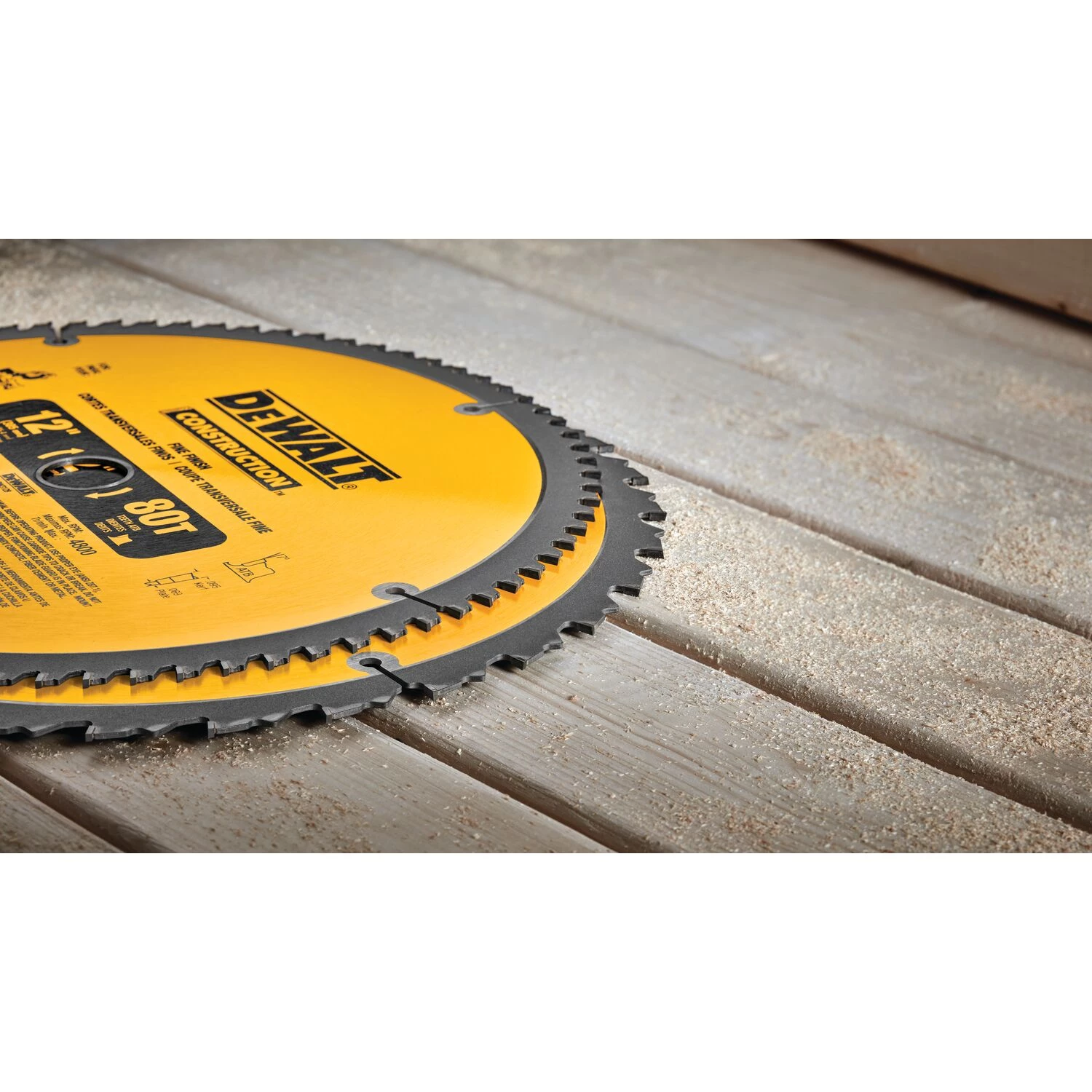Hot Sale 🎉 DEWALT Circular Saw Blades Construction 2-Pack 12-in 32 and 80-Tooth Carbide Miter/Table Saw Blade Set 🎁 - Image 4