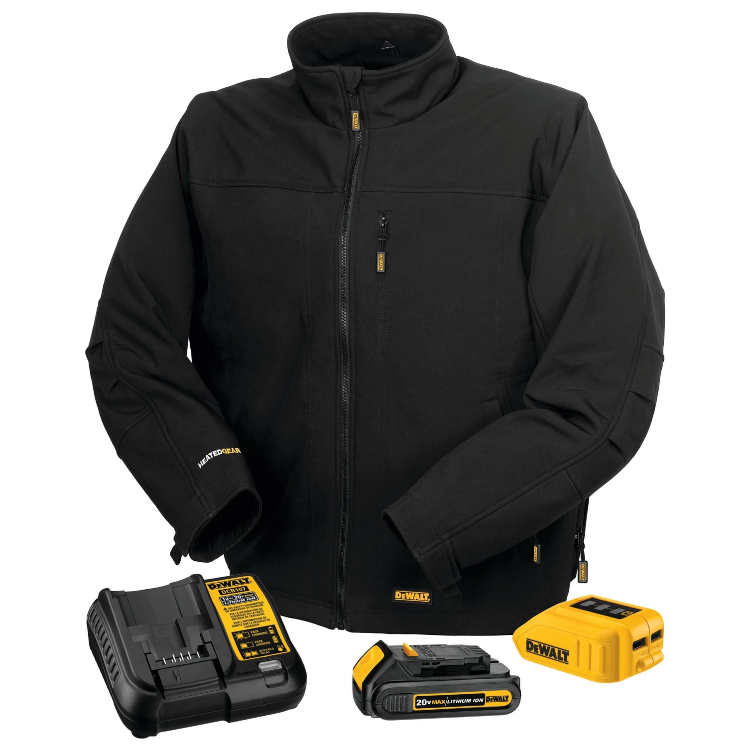Promo ๐ DEWALT Thermals DEWALT Heated Soft Shell Deluxe Jacket - Black - 2X - Kitted with Battery/Charger ๐งจ