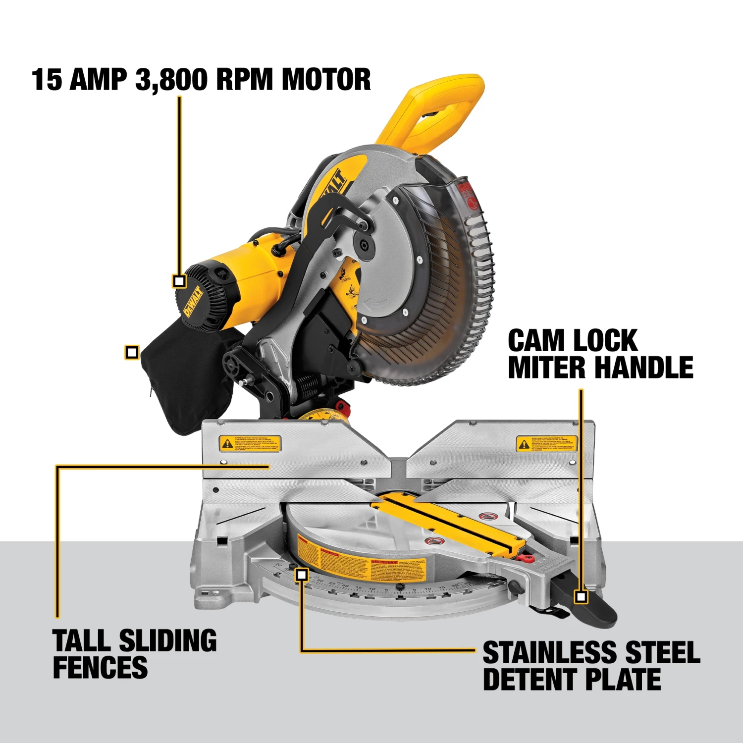 New 👏 DEWALT Miter Saws 12-in 15 Amps Dual Bevel Compound Corded Miter Saw 😍 - Image 2