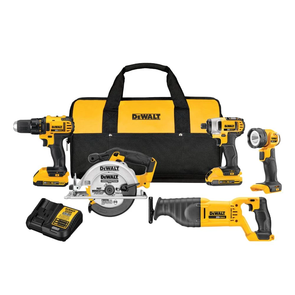 Outlet 🔔 DEWALT Power Tool Combo Kits 5-Tool 20-Volt Max Power Tool Combo Kit with Soft Case (2-Batteries and charger Included) ⌛