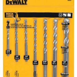 Flash Sale 😀 DEWALT Masonry Drill Bits 7-Piece Set Carbide Masonry Drill Bit Set for 🔨 Hammer Drill 🔥