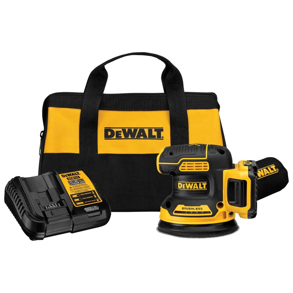 Promo 🥰 DEWALT Power Sanders 20-Volt Brushless Cordless Variable Speed Random Orbital Sander with Dust Management (Battery Included) ❤️