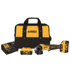 Flash Sale ⭐ DEWALT Angle Grinders XR 4.5-in 20-Volt Max Paddle Switch Brushless Cordless Angle Grinder (2-Batteries and charger Included) ⭐