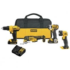 Deals 💯 DEWALT Power Tool Combo Kits 4-Tool 20-Volt Max Power Tool Combo Kit with Soft Case (2-Batteries and charger Included) ✨