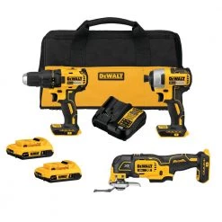 Cheap 👍 DEWALT Power Tool Combo Kits 3-Tool 20-Volt Max Brushless Power Tool Combo Kit with Soft Case (2-Batteries and charger Included) ✨