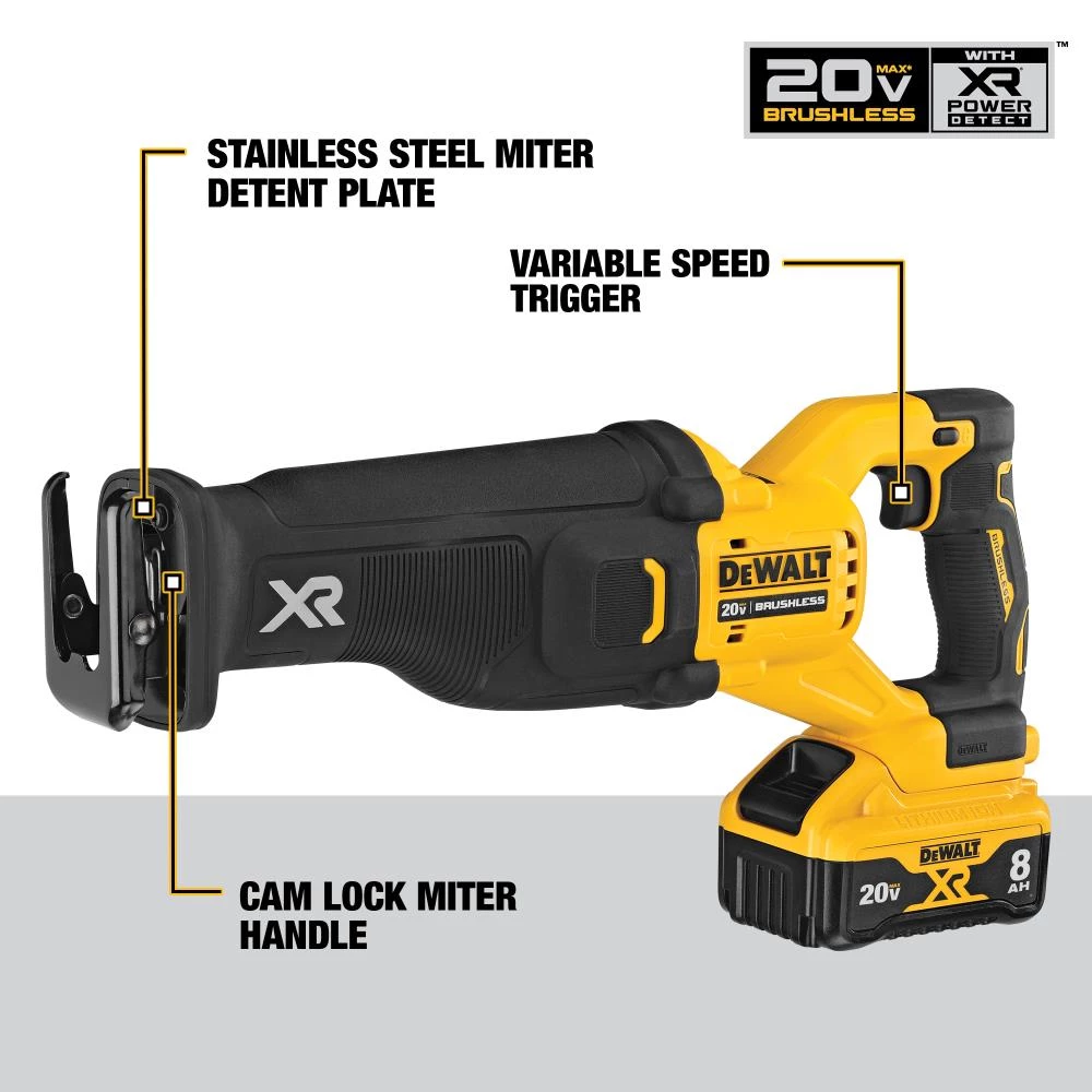 Best reviews of โ๏ธ DEWALT Reciprocating Saws XR POWER DETECT 20-volt Max Variable Speed Brushless Cordless Reciprocating Saw (Charger Included and Battery Included) ๐ฏ - Image 3