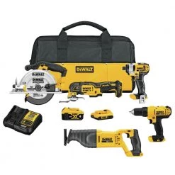 Best deal 🔔 DEWALT Power Tool Combo Kits 5-Tool 20-Volt Max Power Tool Combo Kit with Soft Case (2-Batteries and charger Included) 🤩