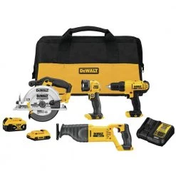 Coupon 🛒 DEWALT Power Tool Combo Kits 4-Tool 20-Volt Max Power Tool Combo Kit with Soft Case (2-Batteries and charger Included) ❤️