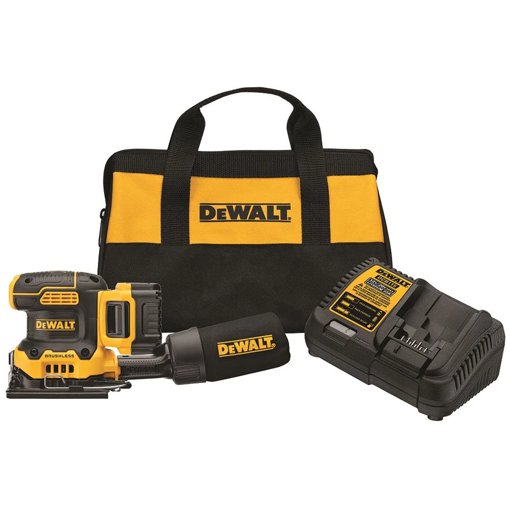 Coupon โญ DEWALT Power Sanders 20-Volt Brushless Cordless Variable Speed Sheet Sander with Dust Management (Battery Included) ๐ฏ