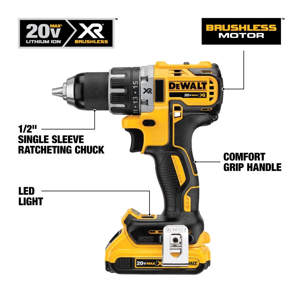 Promo ⭐ DEWALT Power Tool Combo Kits XR 5-Tool 20-Volt Max Brushless Power Tool Combo Kit with Soft Case (2-Batteries and charger Included) 🥰 - Image 2