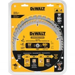 Brand new ✨ DEWALT Circular Saw Blades Construction 10-in 32 and 60-Tooth Carbide Miter/Table Saw Blade Set ⌛
