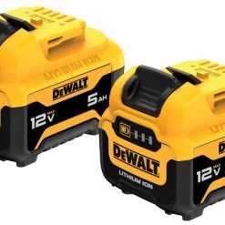 Buy 🛒 DEWALT Power Tool Batteries & Chargers XR 12-Volt Max 2-Pack 5 Amp-Hour; 5 Amp-Hour Lithium Power Tool Battery Kit 🔔