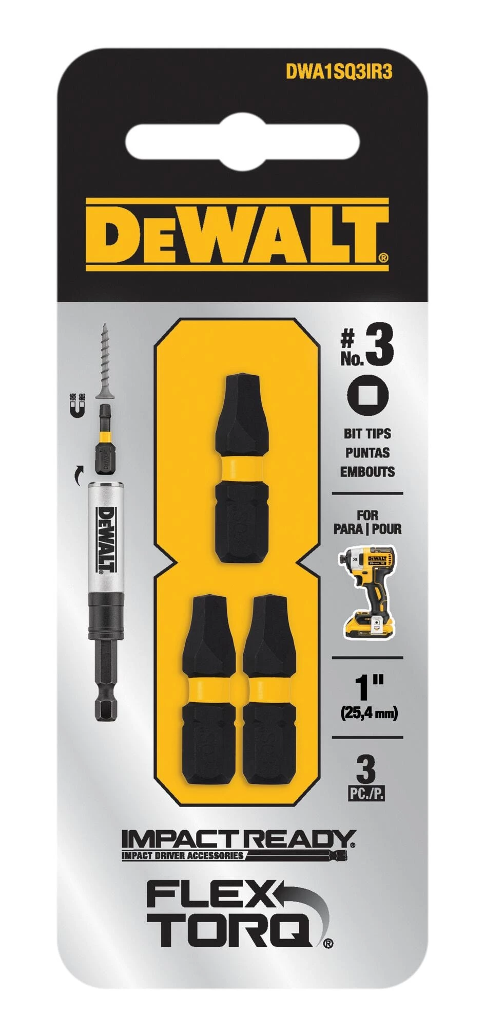 Cheap โจ DEWALT Impact Driver Bits Flextorq 3-Piece 1/4-in x 1-in Square/Robertson Square/Robertson Impact Driver Bit ๐งจ