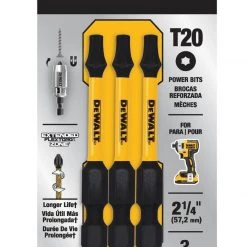 Best Pirce 😍 DEWALT Impact Driver Bits Flextorq 3-Piece 1/4-in x 2-in Torx Impact Driver Bit 😉