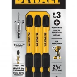 New ⭐ DEWALT Impact Driver Bits Flextorq 3-Piece 1/4-in x 2-in Phillips Impact Driver Bit 👏