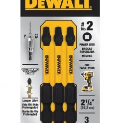 Brand new 🤩 DEWALT Impact Driver Bits Flextorq 3-Piece 1/4-in x 2-in Square/Robertson Square/Robertson Impact Driver Bit 🔥