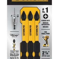 Best Pirce 🥰 DEWALT Impact Driver Bits Flextorq 3-Piece 1/4-in x 2-in Phillips Impact Driver Bit 🌟