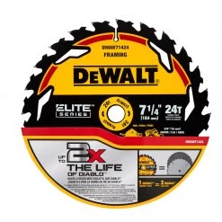 Deals 🔔 DEWALT Circular Saw Blades ELITE SERIES 7-1/4-in 24-Tooth Tungsten Carbide-tipped Steel Circular Saw Blade ❤️