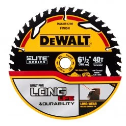 Cheap 🎁 DEWALT Circular Saw Blades ELITE SERIES 6-1/2-in 40-Tooth Tungsten Carbide-tipped Steel Circular Saw Blade 🌟