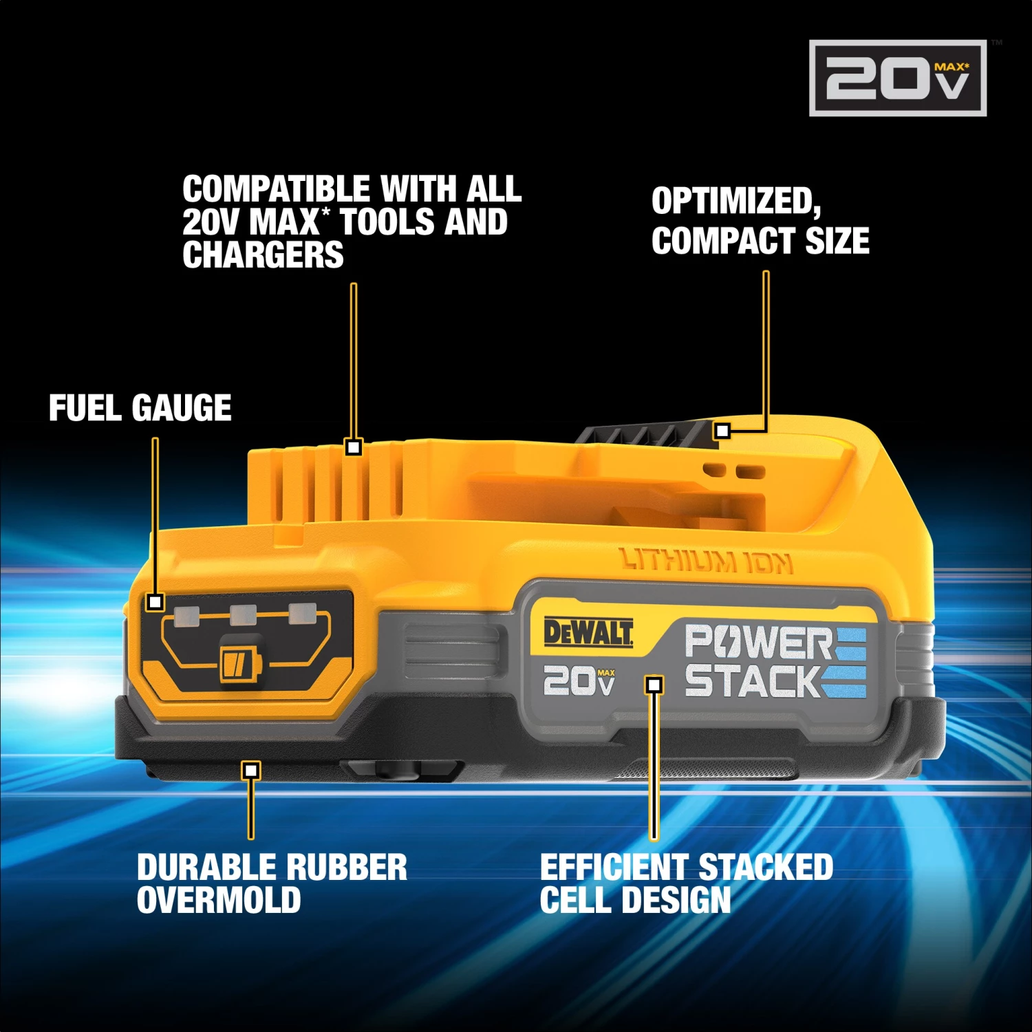 Best reviews of ⭐ DEWALT Power Tool Batteries & Chargers 20V MAX Starter Kit with DEWALT POWERSTACK Compact Battery and Charger 🤩 - Image 2